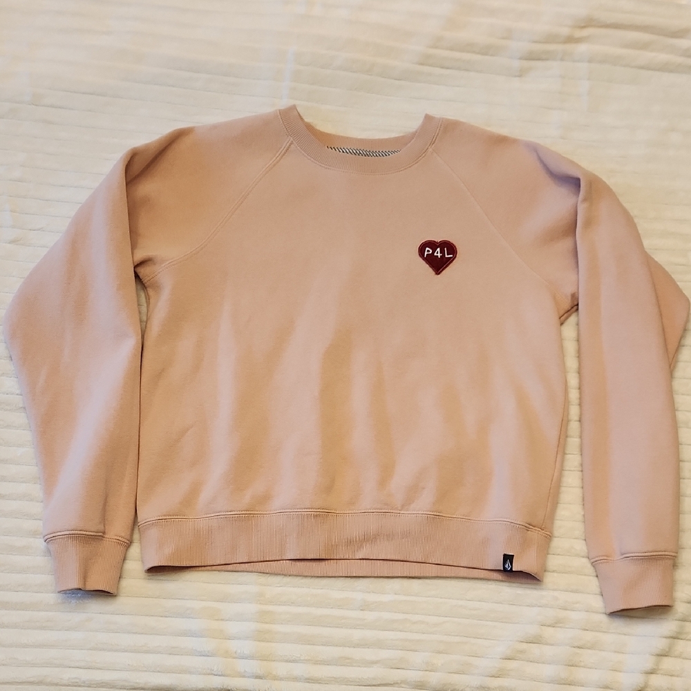 Volcom Netflix OBX Women's Blush Crew Neck Sweatshirt Sz S
